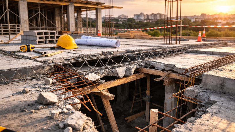 Segundo Valderci Malagosini Machado, identificar erros na execução de lajes treliçadas é essencial para evitar riscos na obra.